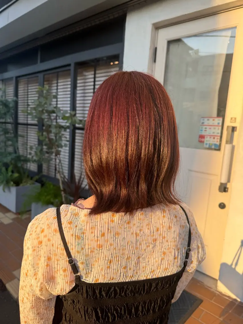 ミディアム カラー ブラウンカラー 金子 彩心のヘアスタイル