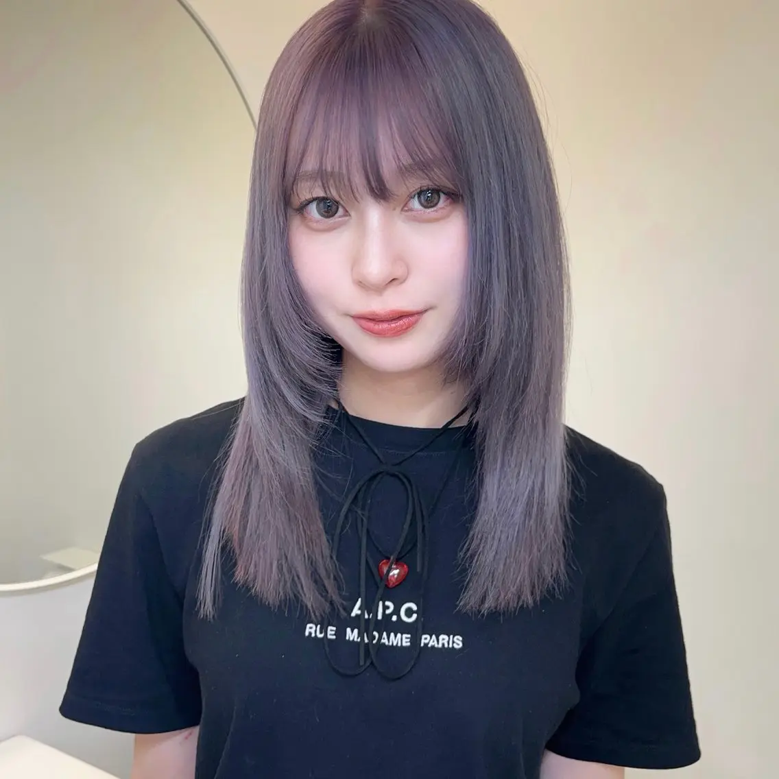 ロング カラー ヘアアレンジ 透け感ベージュ🤎 韓国ヘアtakutoのヘアスタイル