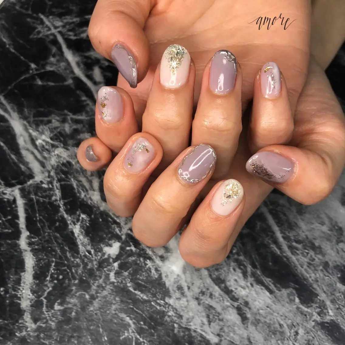 ネイル ジェルネイル ミラーネイル ニュアンスネイル 春ネイル You kyehwaのネイルデザイン