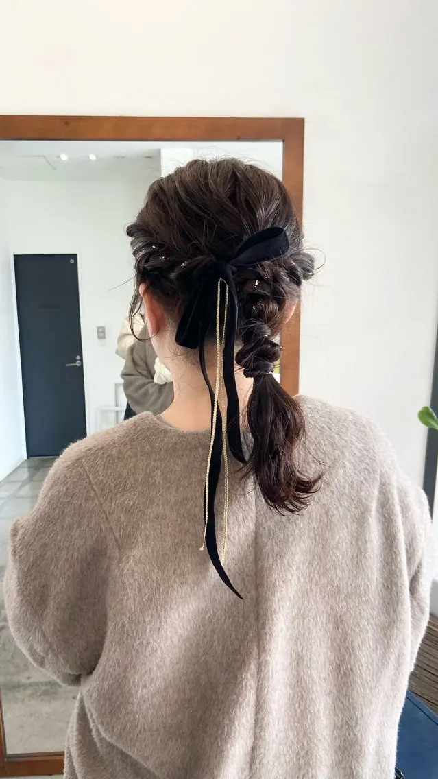 ヘアアレンジ まつ あみのヘアスタイル