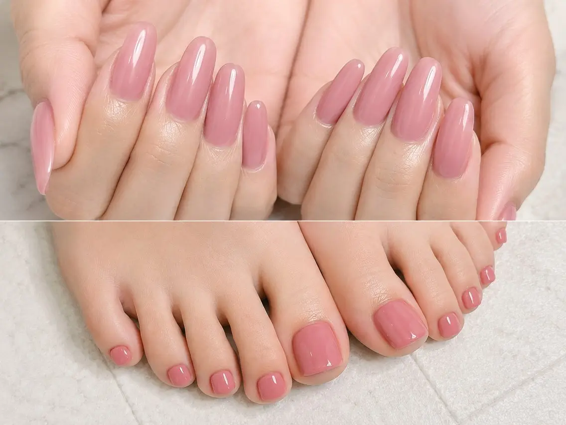 【オフ有/HAND&FOOT】ワンカラーorラメグラデーション🫱の写真
