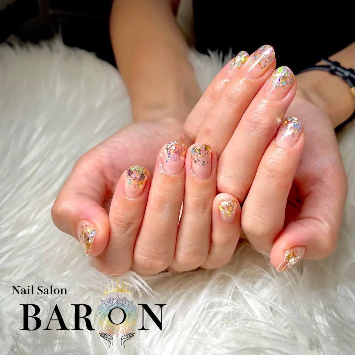 ネイル ラメ(グリッター) ハンドネイル ☆SAKI☆ BARON 店長のネイルデザイン