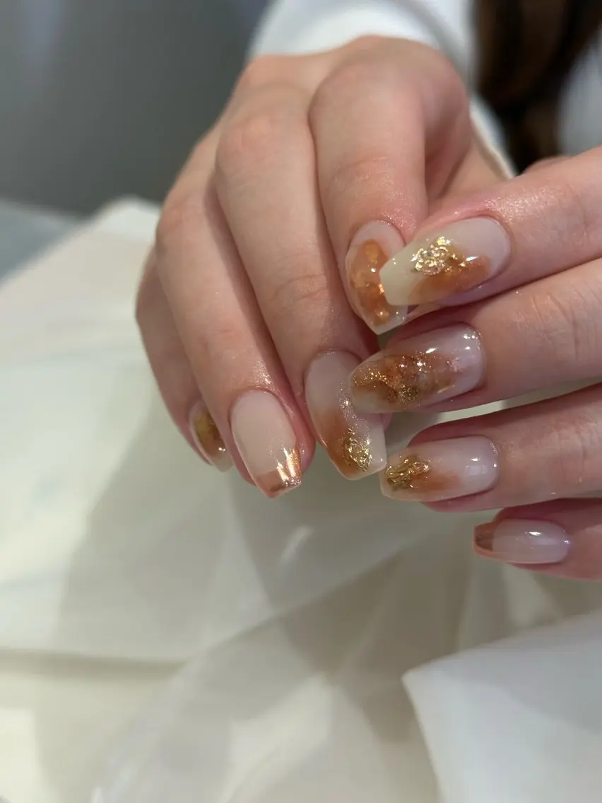 ネイル 持ち込み ニュアンスネイル Nail Salon Luanaのネイルデザイン
