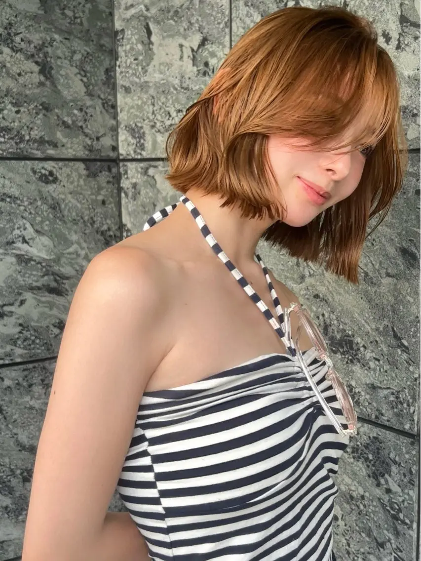 ショート ボブ 小顔カット トリートメント カット 小顔ボブ jilblanカホのヘアスタイル