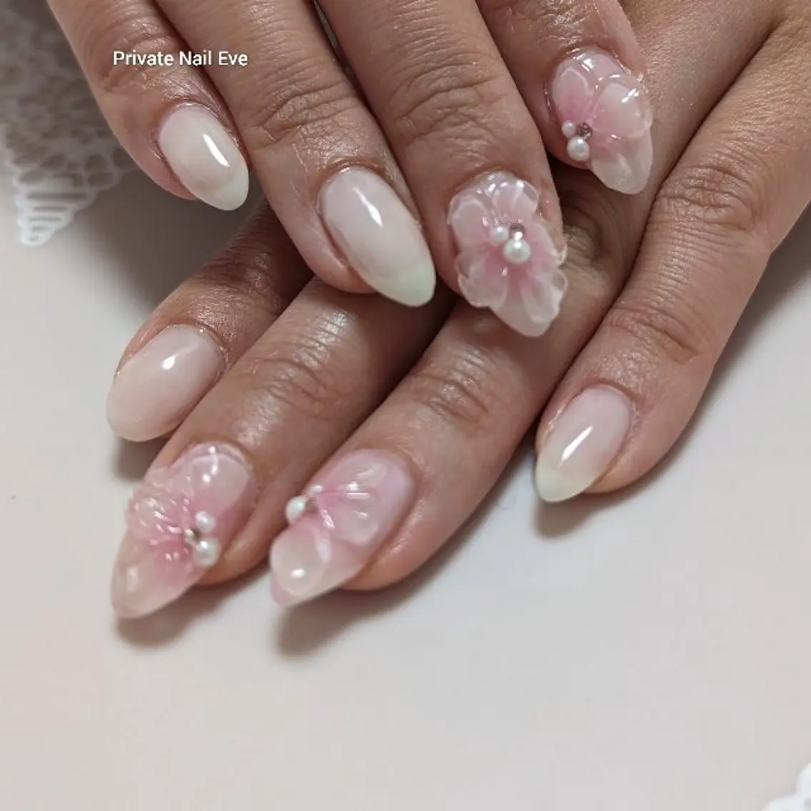 ネイル アートネイル 桜ネイル 持ち込み ぷっくりネイル ハンドネイル ネイル junkoのネイルデザイン