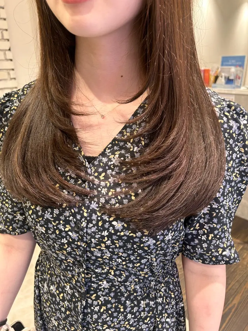 ロング 🤎オリーブカラー× パーマ特化💫森口のヘアスタイル