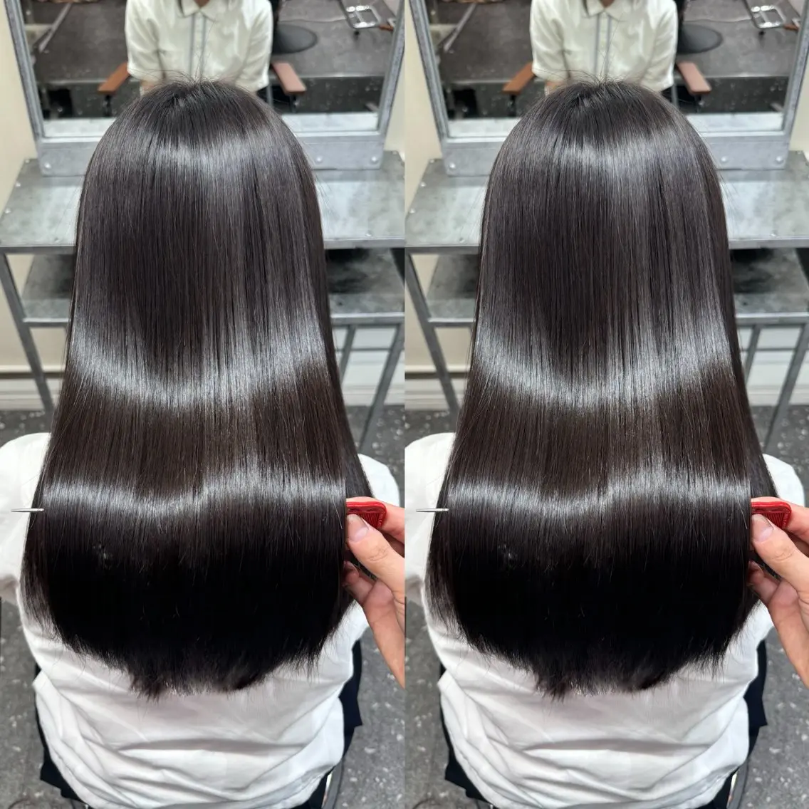 ロング カット ヘアカラー 縮毛矯正 トリートメント 新宿/髪質改善支持率 No.1💍yasuのヘアスタイル