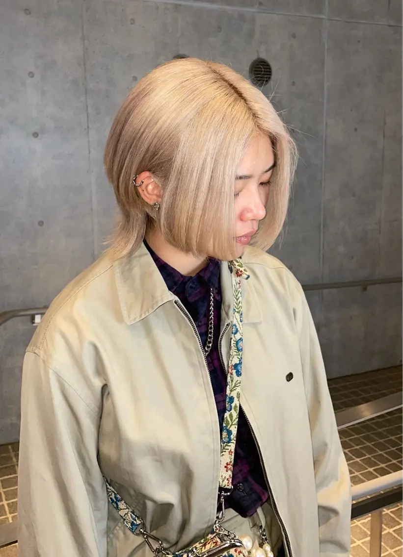 ショート カラー 🌈メンズパーマ🌈 メンズカットアリサのヘアスタイル