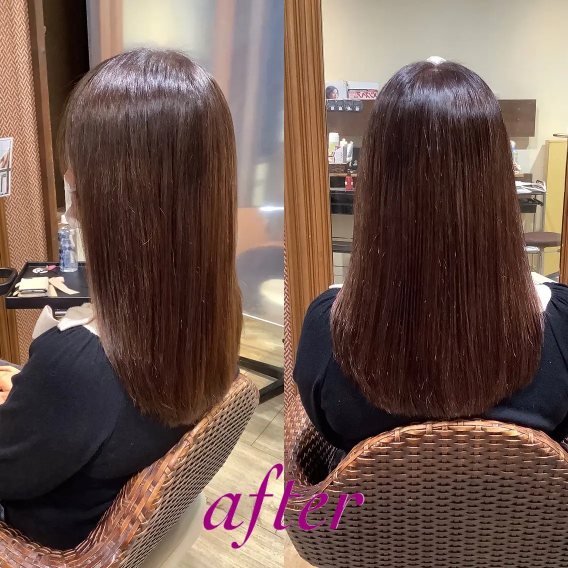 ロング 髪質改善縮毛矯正 美容師✂️山崎竜二のヘアスタイル