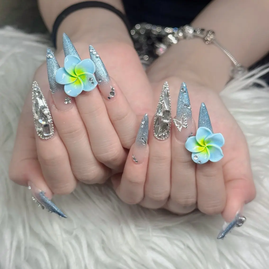 ネイル フットネイル フレンチネイル グラデーション 韓国ネイル ロングネイル ハンドネイル Hani Nail Salonのネイルデザイン
