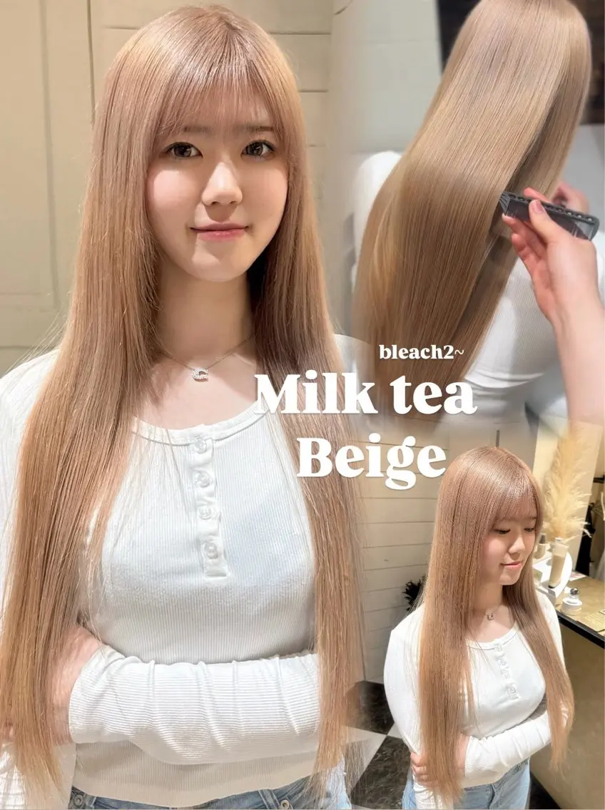ロング カラー ベージュカラー ブリーチ ケアブリーチ 透明感カラー ハイトーンカラー ヘアカラー 岡山ハイトーン/ 透明感カラー/赤木雅のヘアスタイル