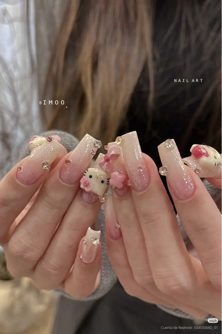 ネイル チークネイル ドット フレンチネイル グラデーション ハート ハンドネイル Julli NailStudioのネイルデザイン