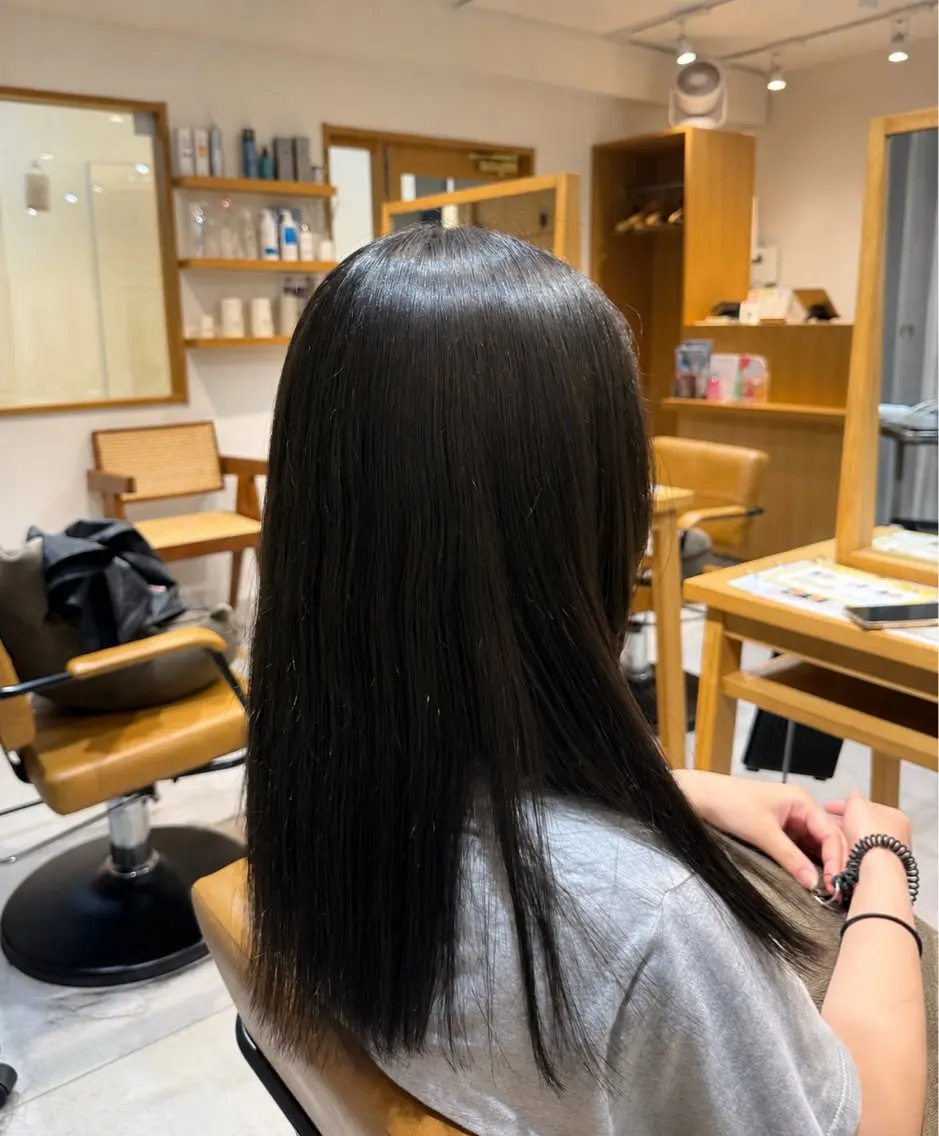 セミロング カット ヘアカラー fumika ☪︎⋆のヘアスタイル