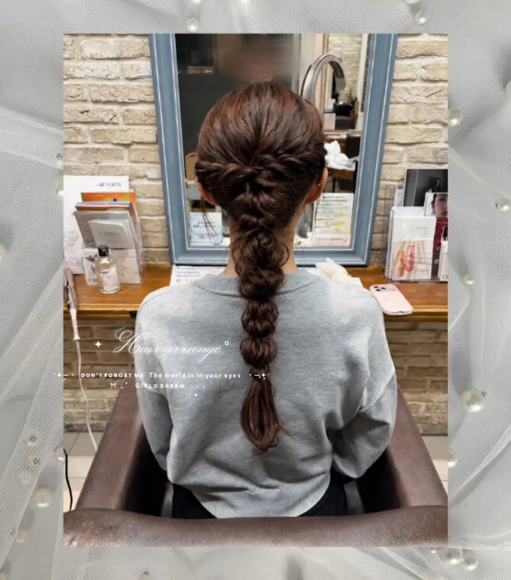 ヘアアレンジ 成人式 結婚式・ブライダル ヘアセット みゆ💖💫透明感 カラー／ヘアアレンジのヘアスタイル