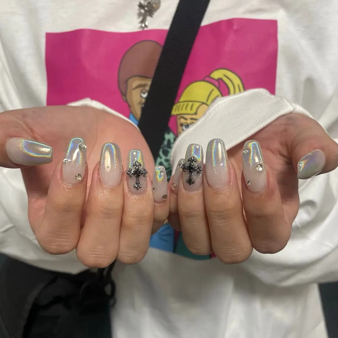 ネイル グラデーション ミラーネイル ハンドネイル Ann nailのネイルデザイン