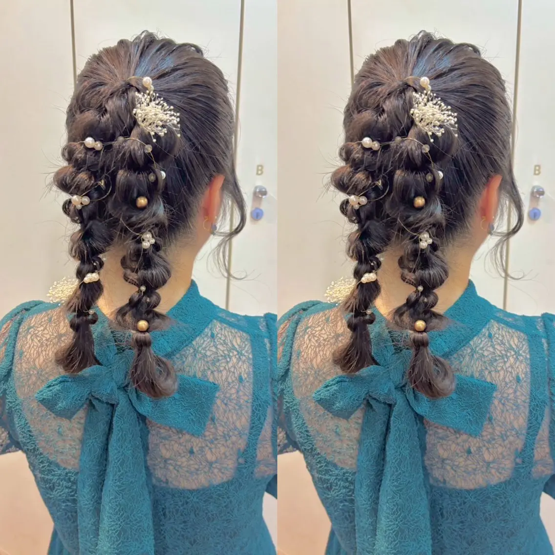 ロング ヘアアレンジ 結婚式・ブライダル ロング 羽エク指名No1✨️ シールエク🌙しぇるのヘアスタイル