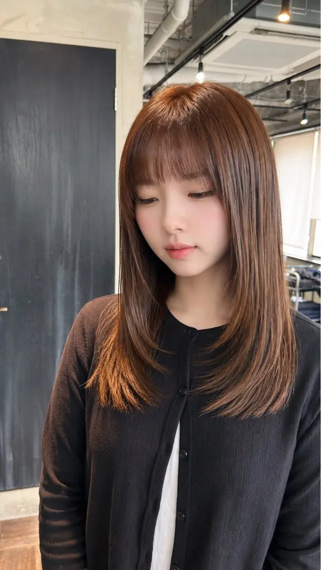 セミロング レイヤーカット 国府田 裕のヘアスタイル