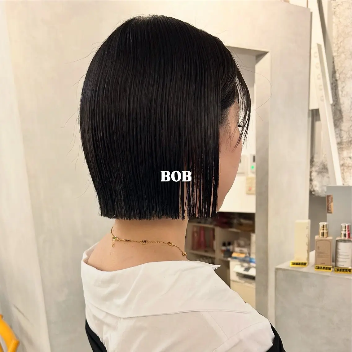 ショート カラー カット 縮毛矯正 切りっぱなしBOB 職人💜Anzuのヘアスタイル