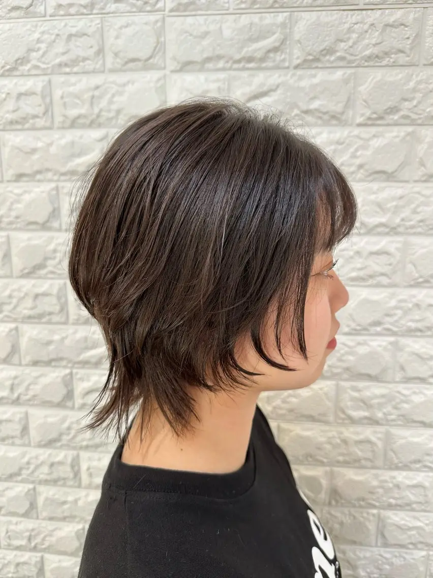 ミディアム 伸ばしかけ カット 金沢 広美のヘアスタイル