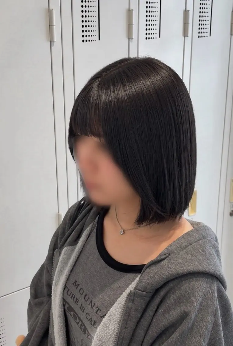 ミディアム 顔周りカット 酸性ストレート カット 縮毛矯正 酸性縮毛矯正/ 顔周りカット/信之介のヘアスタイル