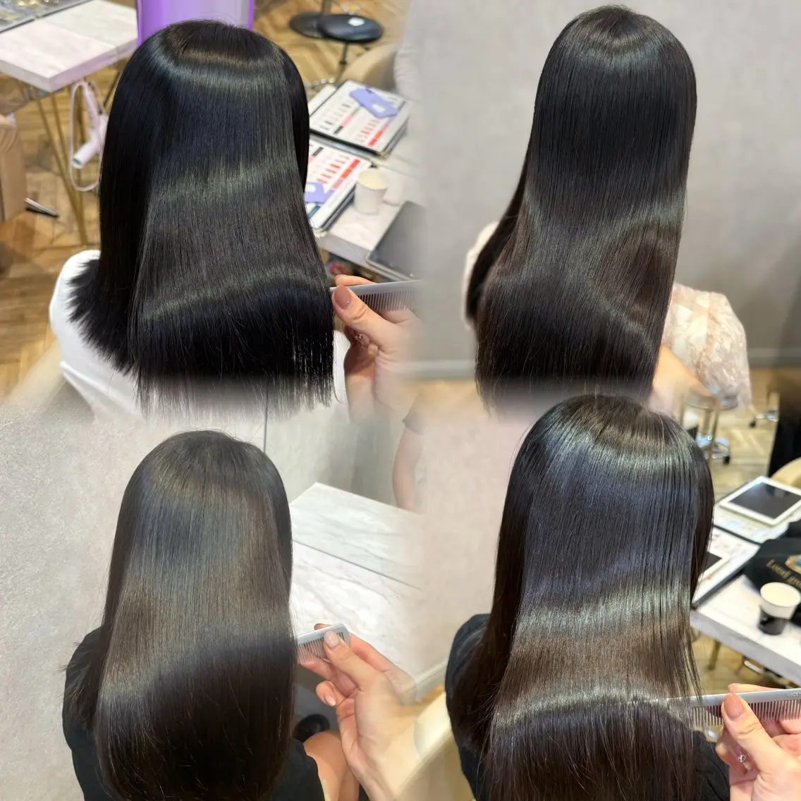 【パヤ毛・うねり解消🔥】似合わせカット+透明感カラー+巻ける艶髪縮毛矯正+髪質改善トリートメント❤️🩹🎶✨の写真
