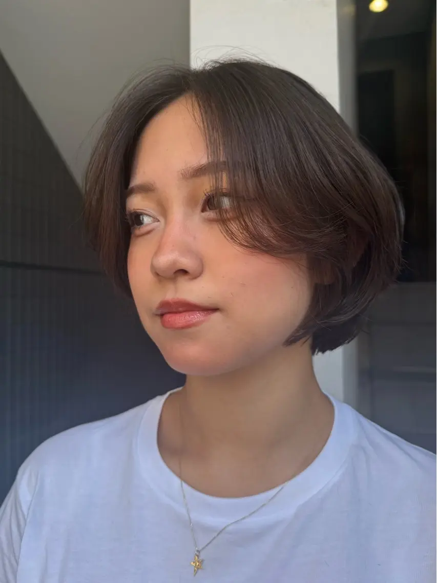 ショート ボブ カット Wカラーレイヤー🎀 透明感カラーのヘアスタイル