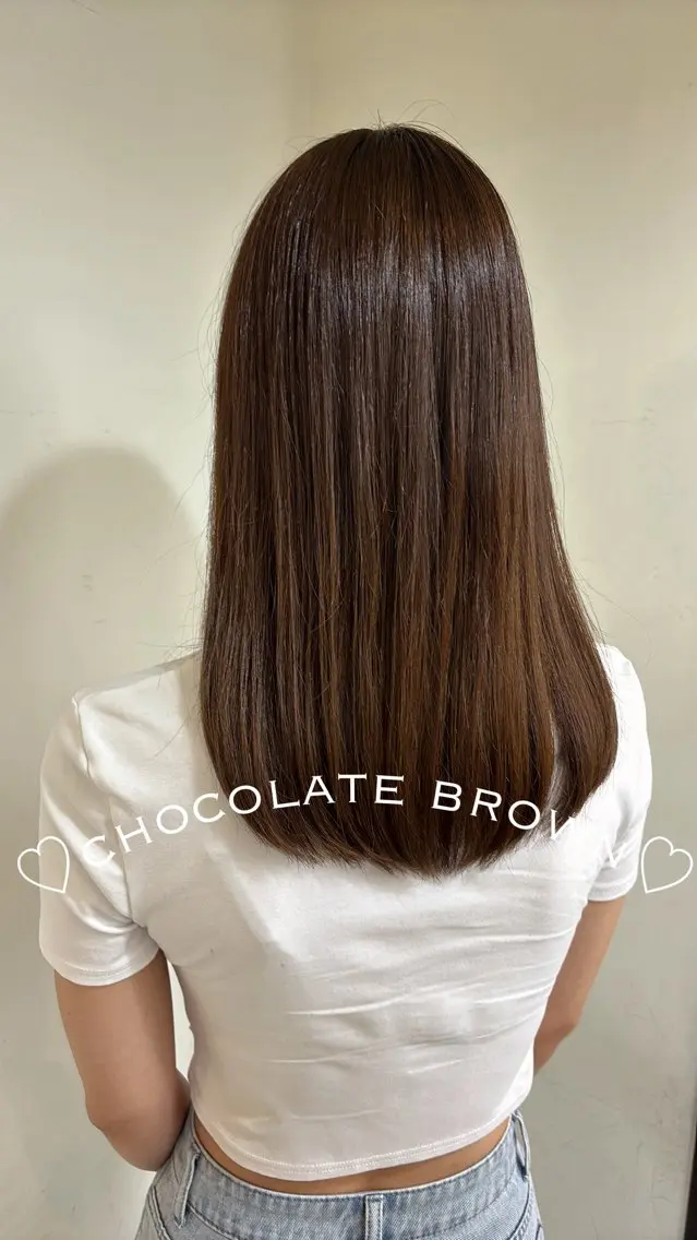 セミロング カラー 黒髪 ケアカラー ダブルカラー カット ヘアカラー トリートメント 🍒桜井 優華🍒のヘアスタイル