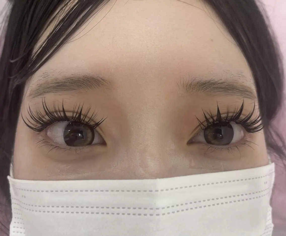 マツエク・マツパ フラットラッシュ パリジェンヌラッシュリフト まつげパーマ 下まつげエクステ 一重×まつ毛パーマ Haru💖Eye lash🌻日暮里店のマツエク・マツパデザイン