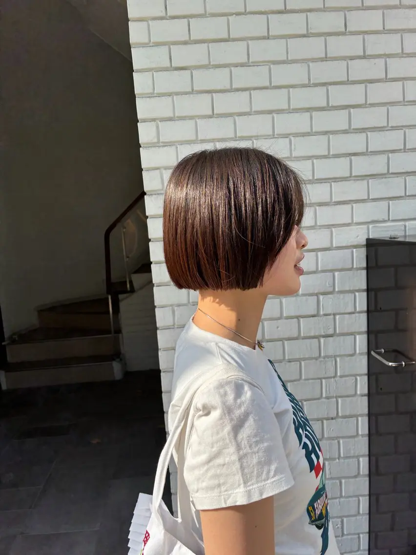 ショート ショート・パーマ・デ ザインカラー/むつみのヘアスタイル