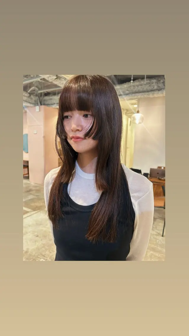 ロング カラー ヘアアレンジ レイヤーカット カット ヘアカラー トリートメント 🎀suzuna 透明感colorのヘアスタイル