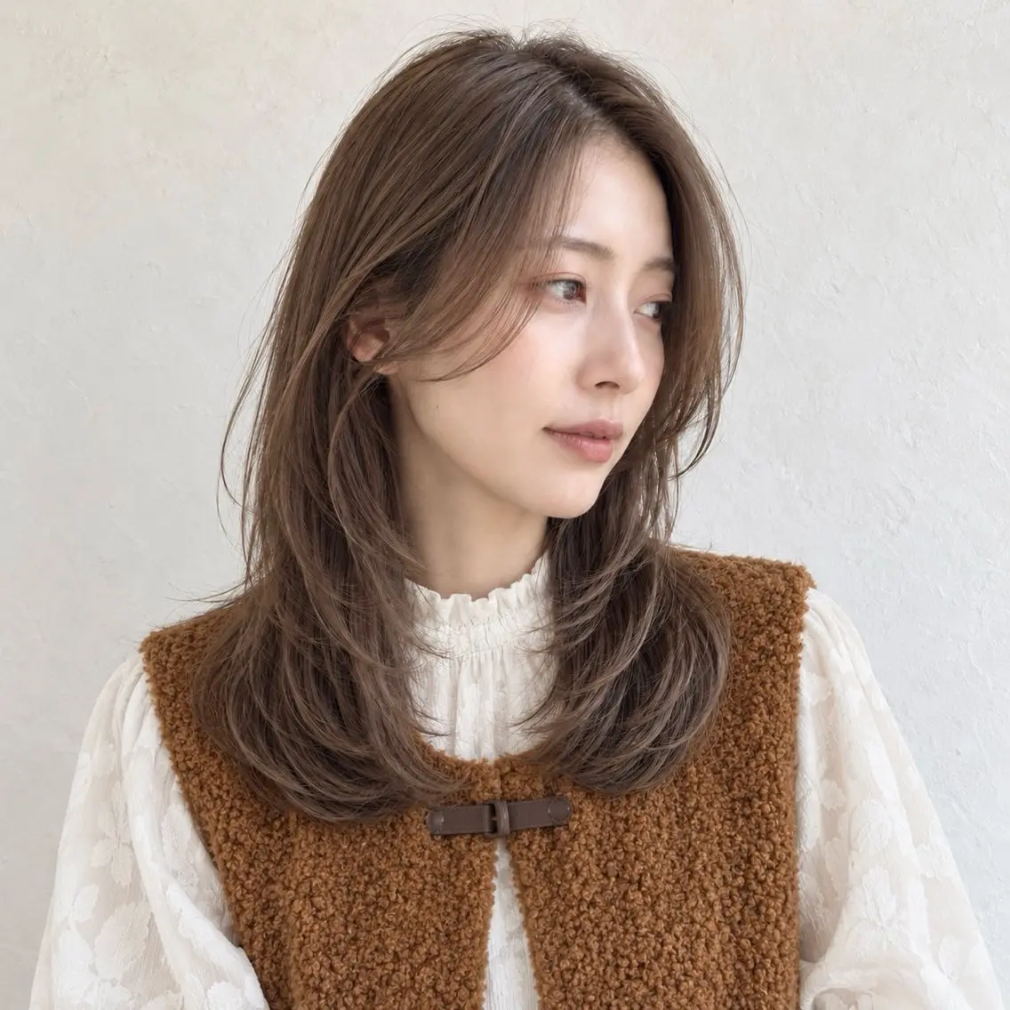 セミロング カラー ブラウンカラー 透明感カラー レイヤーカット パーソナルカラー診断 骨格診断 銀座/モテ🤍垢抜け レイヤー/ナナコのその他イメージ