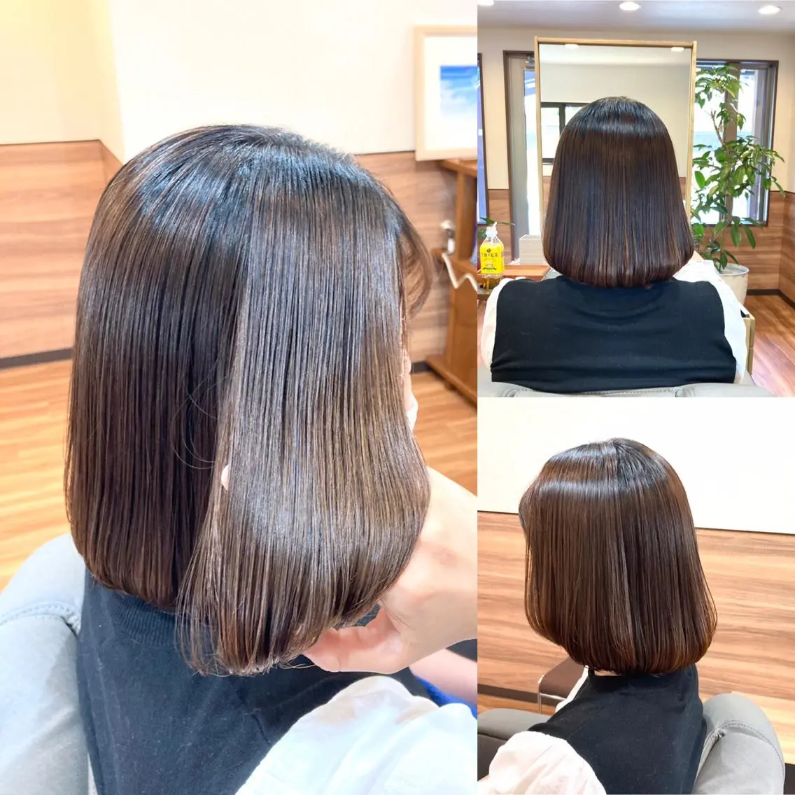 ミディアム パーマ 髪質改善 トリートメント ストレートパーマ Annon プライベートサロンのヘアスタイル