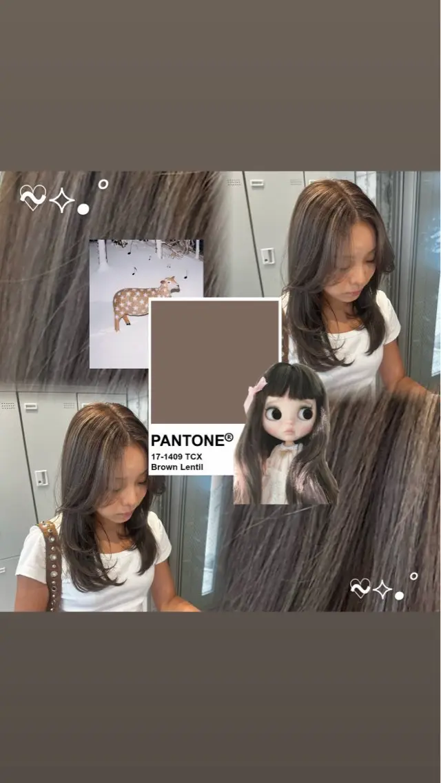 セミロング カラー 🍀リタッチ0円🍀 透明感ベージュ｜佳菜のヘアスタイル