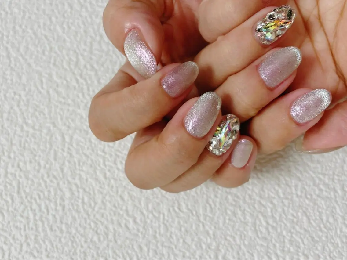 ネイル 桜ネイル フレンチネイル ジェルネイル ガラスフレンチ 韓国ネイル ハンドネイル kiki nail &brow二子玉川のネイルデザイン