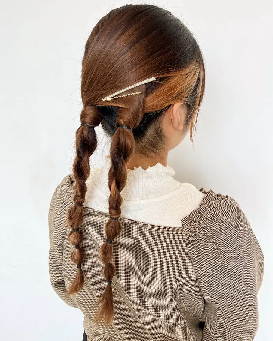 ヘアアレンジ ヘアセット 🩷ྀི暖色カラー 🫧ྀིススマゴチヨのヘアスタイル