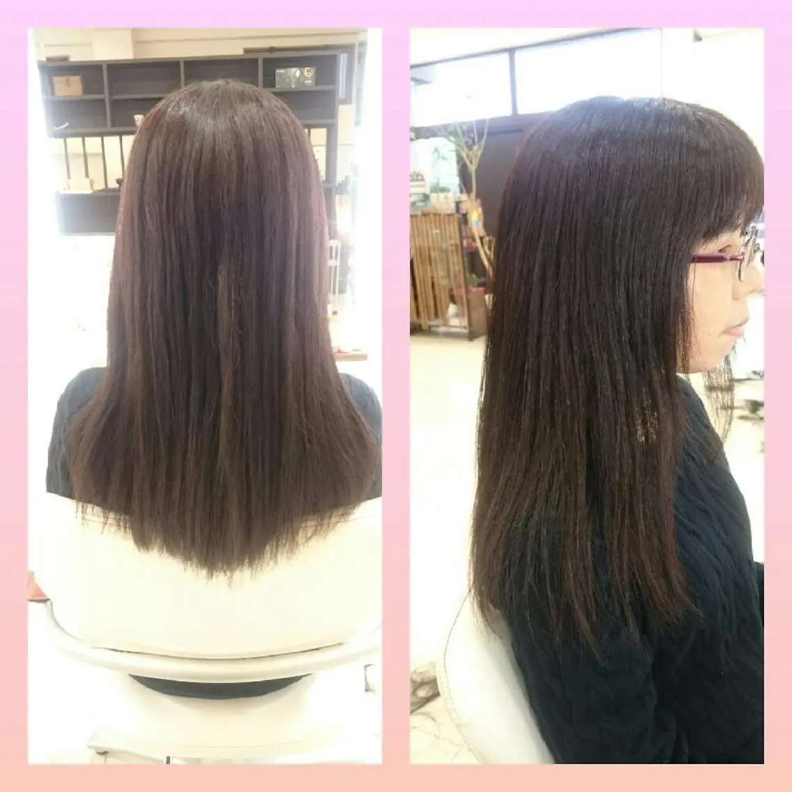 セミロング カラー キンジョウ エナミのヘアスタイル