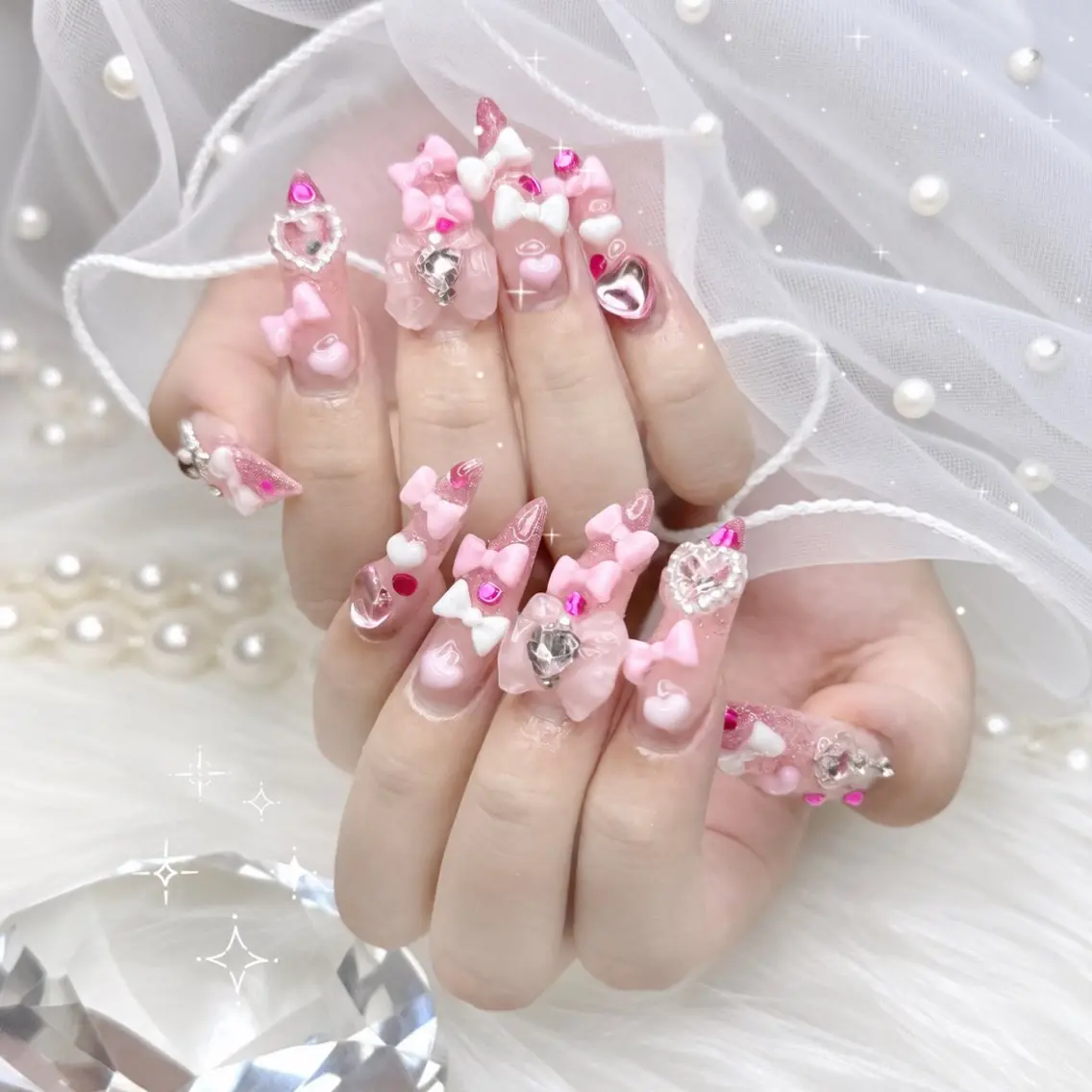 ネイル 長さ出し フレンチネイル 韓国ネイル ロングネイル シンプルネイル ハンドネイル ハンドケア Mina Aurea Nailのネイルデザイン