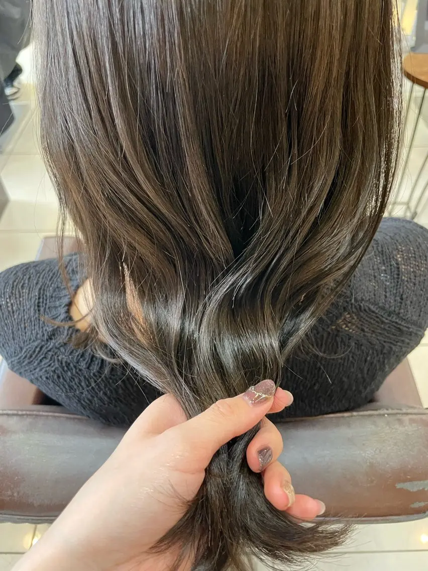 セミロング カラー ヘアカラー トリートメント 似合わせまつパ× 透け感カラー/ゆりのマツエク・マツパデザイン