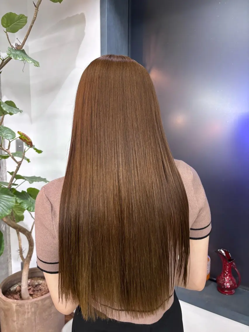 カラー ベージュカラー ブリーチ 透明感カラー ブリーチなしカラー 村田 彩音のヘアスタイル