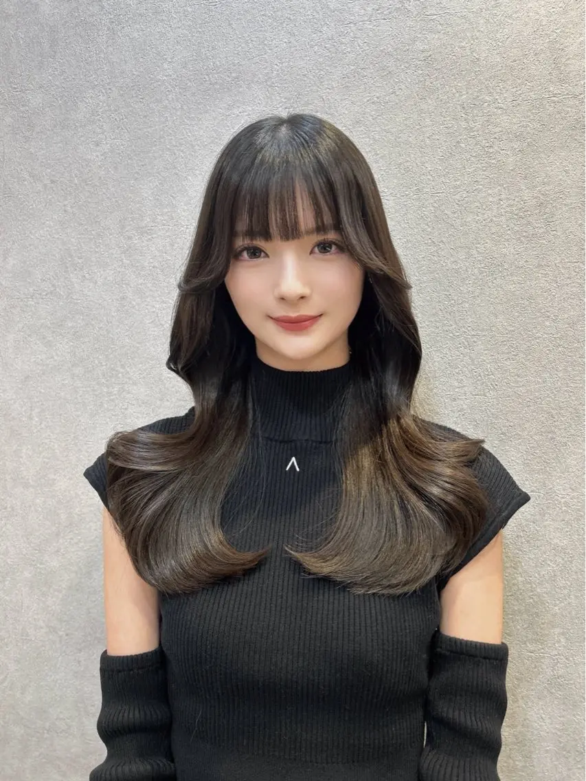 ロング カラー くびれヘア カット ヘアカラー トリートメント 🩷韓国ヘア/ヨシン モリ🩷Maikaのヘアスタイル
