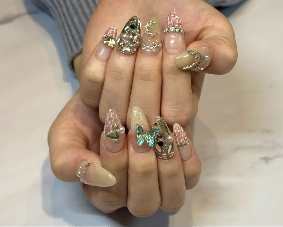 ネイル ストーンネイル ツイードネイル バレンタイン ハンドネイル petite 【ペティート】のその他イメージ