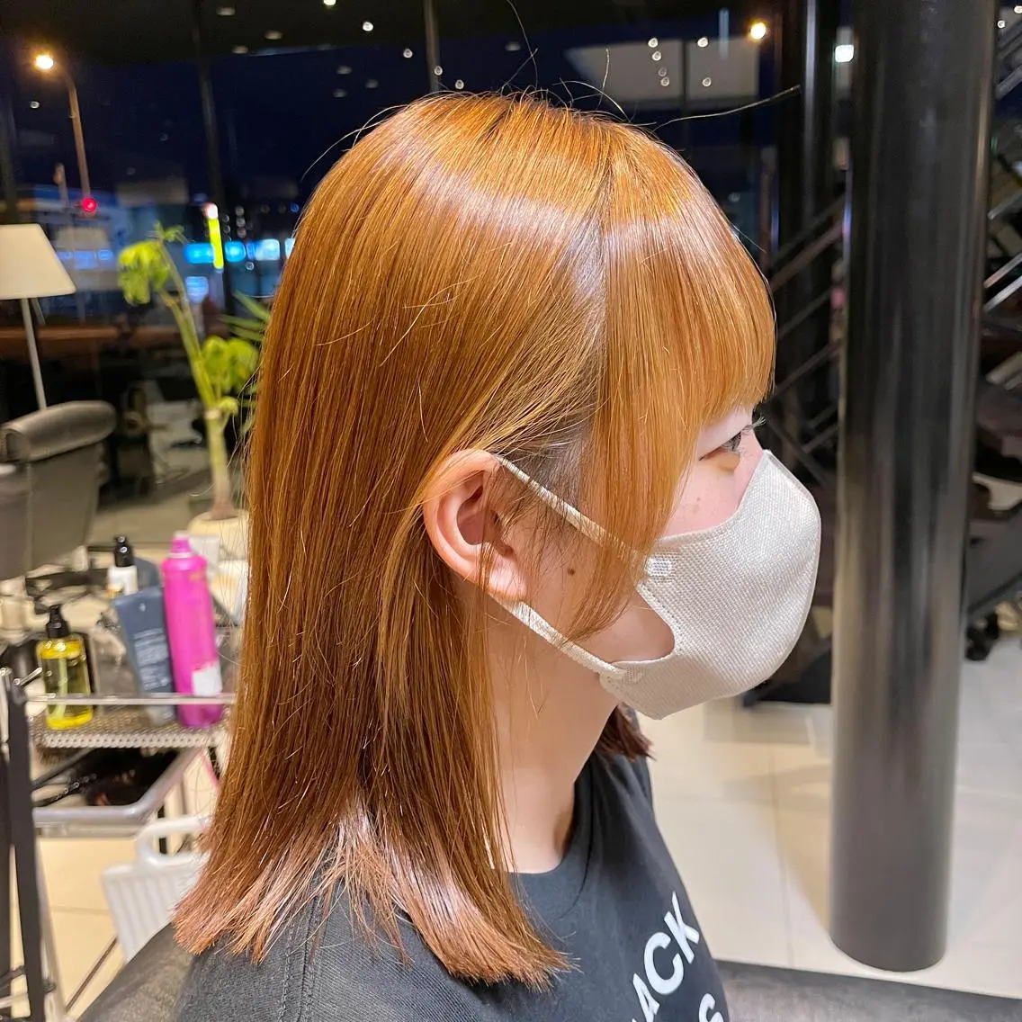ミディアム カット 縮毛矯正 三好 達也のヘアスタイル
