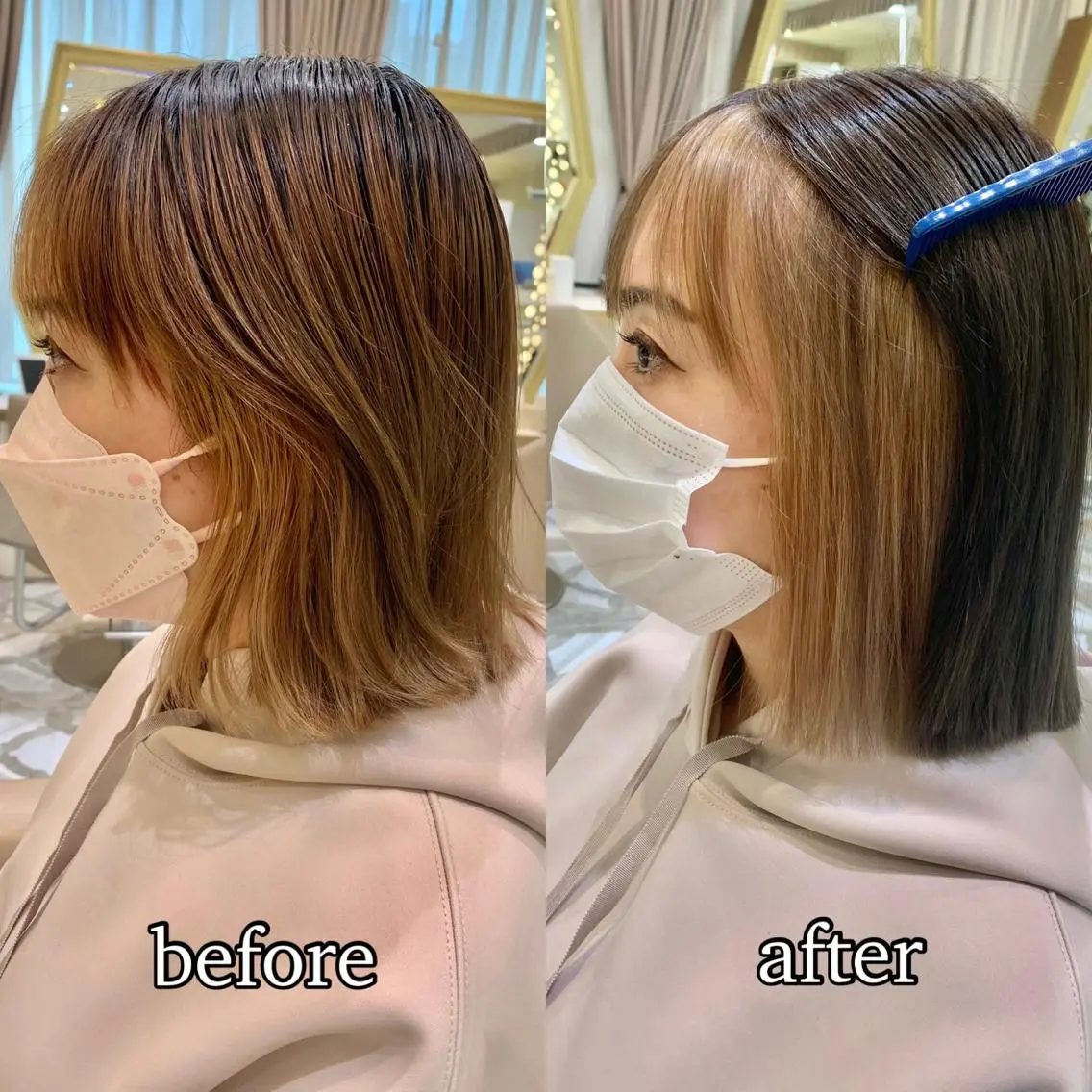 ミディアム カラー パーマ ヘアアレンジ メンズ キッズ ネイル マツエク・マツパ アイブロウ カット ヘアカラー トリートメント 《褒められる》 透明感カラー/小嶋のヘアスタイル