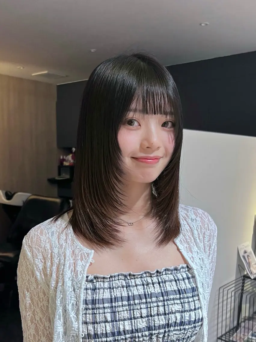 ミディアム カット 中田 姫歌のヘアスタイル