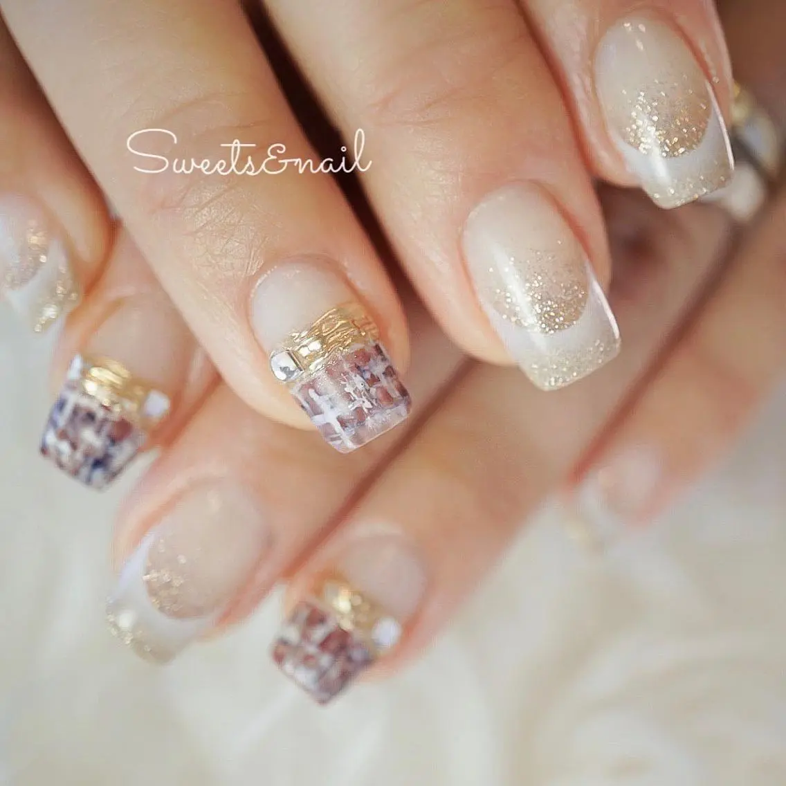 ネイル フレンチネイル ジェルネイル グラデーション Sweets＆ nail みなこのネイルデザイン