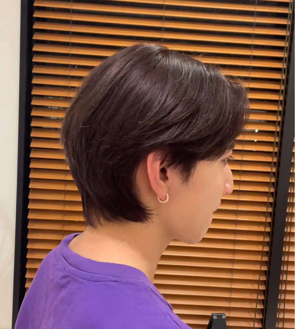 ミディアム カラー ブラウンカラー ピンクカラー 新宿/レイヤー/ 透明感カラーしょうごのヘアスタイル