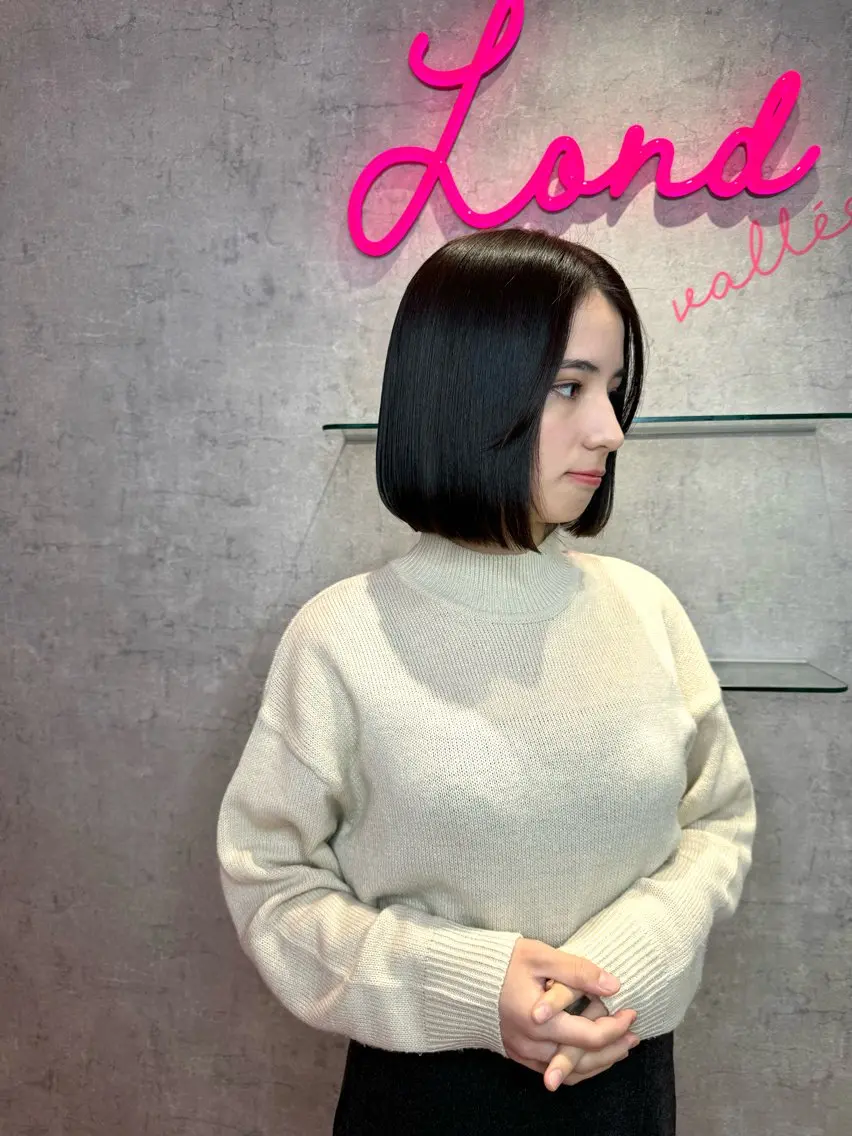 ショート 切りっぱなしボブ ボブ くせ毛 髪質改善 韓国風ヘア 🌹艶ボブの達人🌹 SYOHEIのヘアスタイル