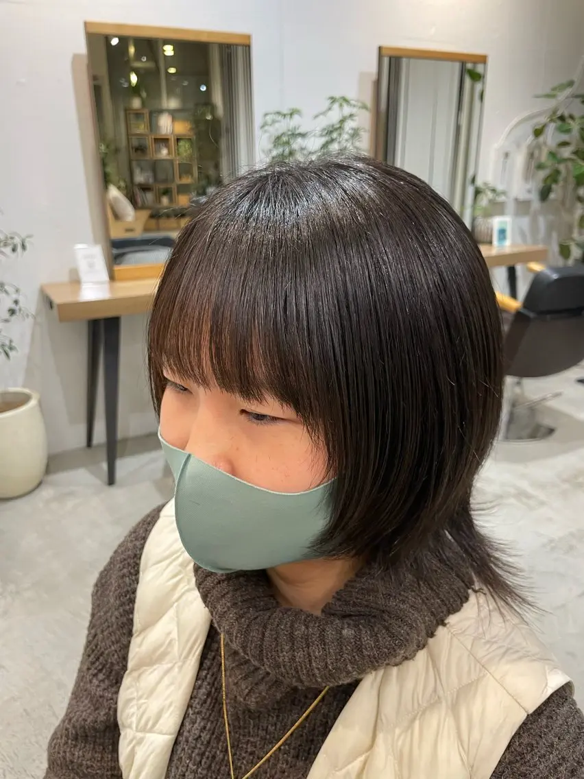 ショート カラー ヘアアレンジ ボブ 顔まわりレイヤー レイヤーカット トリートメント カット トリートメント ヘッドスパ ヘアセット 一箭 恵梧/ロングヘアのヘアスタイル