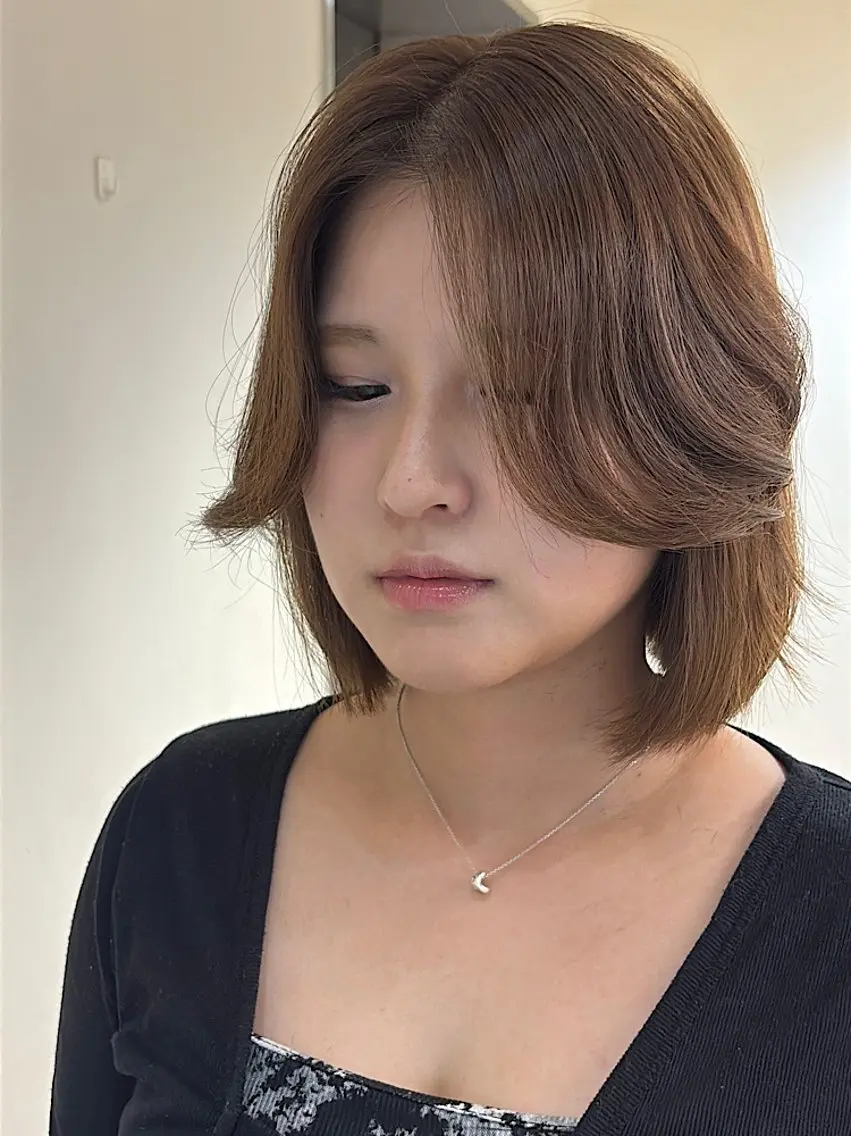 ショート カラー カット ヘアカラー トリートメント 心斎橋韓国ボブ 好原良真のヘアスタイル