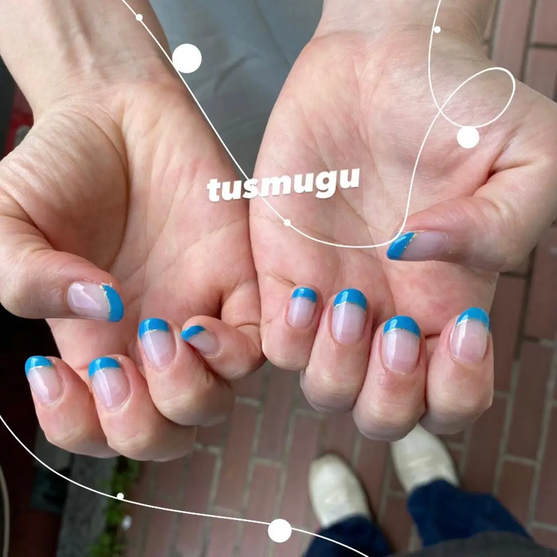 ネイル フレンチネイル ジェルネイル シンプルネイル ハンドネイル つむぐ サロンのネイルデザイン